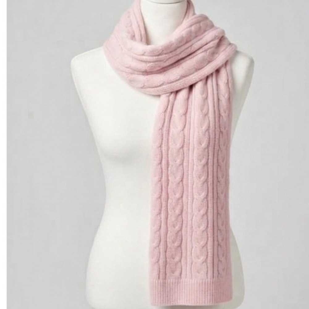 Style & Co Blush Pink Cable Knit Convertible Wrap Scarf One Size NWT